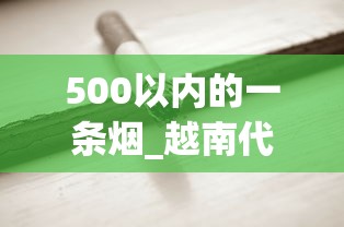 500以内的一条烟_越南代工香烟厂家直供_1688香烟批发网