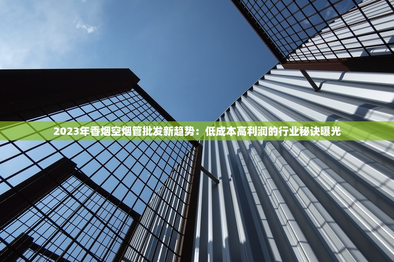 2023年香烟空烟管批发新趋势：低成本高利润的行业秘诀曝光